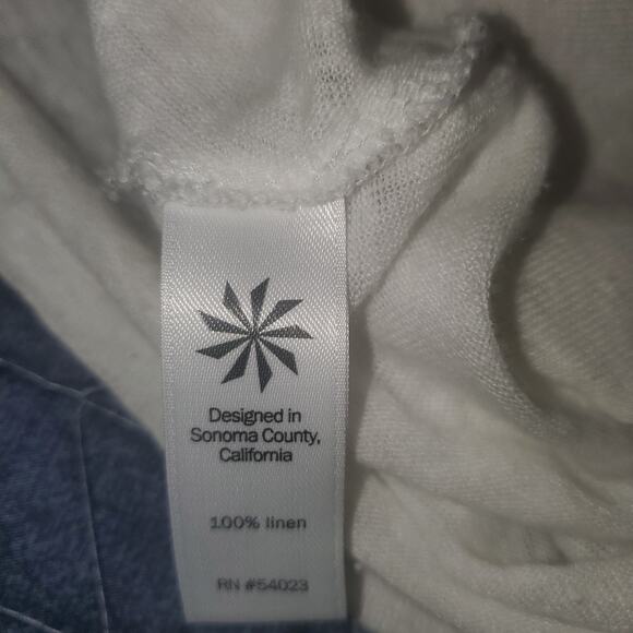 ATHLETA Size S Twist Knot Zephyr Linen Sleeveless Active Tank White - Picture 7 of 9